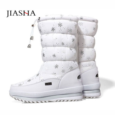 Winter boots women warm snow boots non-slip mid-calf thick plush platform shoes for women booties basic female shoe