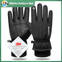 1คู่ผู้ชายผู้หญิงฤดูหนาวถุงมืออุ่นกันน้ำ Windproof Full Finger Touchscreen ถุงมือสำหรับเล่นสกีเดินป่าวิ่ง Riding