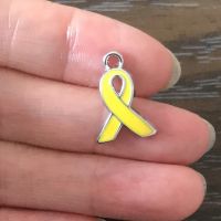 【CC】✶  10PCS Zinc Alloy Endometriosis Awareness Pendant for Necklace Earrings Jewelry Making