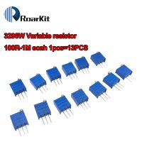 13Pcs/Lot 3296W Multiturn Trimmer Potentiometer Kit High Precision 3296 Variable Resistor kit 100R-1M ecah 1pcs 13PCS