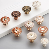 【CW】PR Red Bronze Kitchen Cabinet Knobs Zinc Alloy Cupboard Door Handles Vintage Cupboard Furniture Handle Drawer Knobs