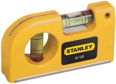 Stanley 0-42-130 Pocket Level magnetic horizontal/vertical, Yellow 1 Yellow