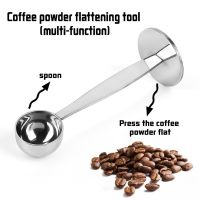 2 in 1 coffee spoon Stainless steel powder press 10g standard spoon Dual-purpose coffee bean spoon Coffee maker accessories Electrical Connectors