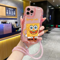 A54 A34สำหรับ Sammsung Galaxy A14 5G A04 A03 A72 A52 A32 4G A51 A71 A52S A13 A12 SpongeBob ปลาดาวแพททริกอากาศปลอกเบาะรองนั่งกันโซ่หล่นฝาครอบสายคาดที่คล้อง