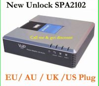 จัดส่งฟรี Orignal Unlocked Linksys SPA2102 VoIP adapter with router VoIP gate way free call