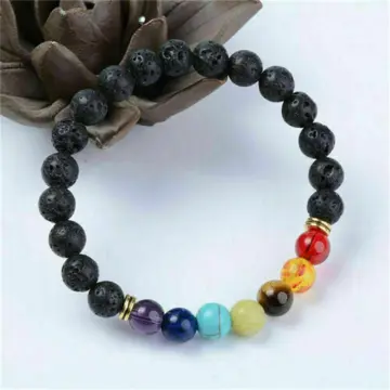 Black Onyx Volcanic Natural Stone Beads Bracelet Men Women Magnetic  Hematite Square Accessories Jewelry Weight Loss Gift Bangle