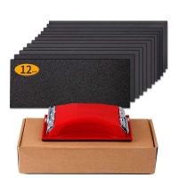 【CW】✹  9х3.6 Inch Sandpaper Grit Assortment with Sanding Block Sander Wet Dry Abrasive Sheets for Car Wood Metal Polishing