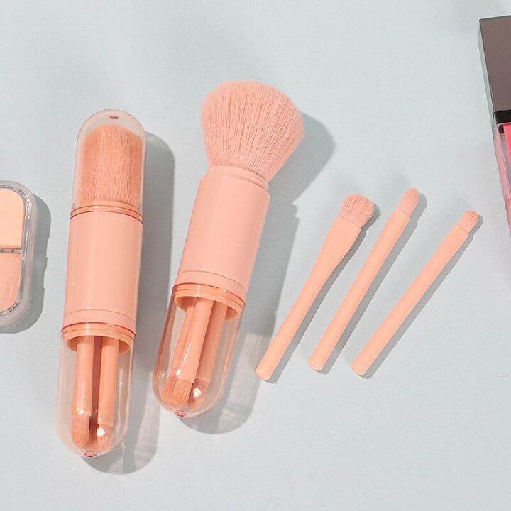 4pcs-set-portable-makeup-brush-set-with-case-4-in-1-mini-powder-eyeshadow-highlighter-brush-scalable-soft-makeup-brushes-amp-tools-makeup-brushes-sets