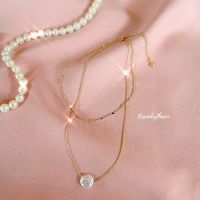 Kissmebythesun - Rosie necklace | สร้อยคอชุบทองคำขาว