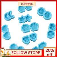 N73VHRHM 10 PCS สีฟ้าสีฟ้า เครื่องมือแม่พิมพ์ต่างหูสตั๊ด แม่พิมพ์หล่อเครื่องประดับ อุ้งเท้าแมวอุ้งเท้า แม่พิมพ์เรซินต่างหู การทำเครื่องประดับ