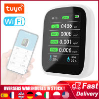 Tuya WIFI 8 In 1เครื่องตรวจจับคุณภาพอากาศ PM2.5 PM10 CO2 OC HCHO อุณหภูมิและความชื้นเมตร NDIR คาร์บอนไดออกไซด์ Sensor