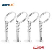 4PCS 6.3mm Marine Grade 316 Stainless Steel Quick Release Pin for Boat Bimini Top Deck Hinge Marine hardware Boat Accessories