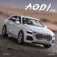 โมเดล1:32รถ AUDI Q8 SUV ของเล่นรถโลหะผสม A14ของขวัญของเล่นโลหะสำหรับเด็ก