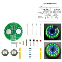 JIAXINXIN บอร์ด PCB บัดกรีบัดกรีชิ้นส่วนอิเล็กทรอนิกส์ไฟกระพริบ LED ลูกข่างของตกแต่งงานปาร์ตี้ Led ชุดลูกข่างเชื่อมอิเล็กทรอนิกส์ DIY ไจโรชุดเชื่อมชุดอิเล็กทรอนิกส์ดีไอวายไจโรอิเล็กทรอนิกส์