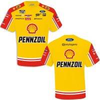 2023 In stock logano 9527 joey pennzoil sublimated uniform pit crew t-shirt yellow，Contact the seller to personalize the name and logo