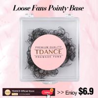 ✿✸ TDANCE 500Fans Pointy Base Loose Fans Professional Medium Stem Sharp Thin Premade Volume Fans Pointy Base Eyelash Extensions