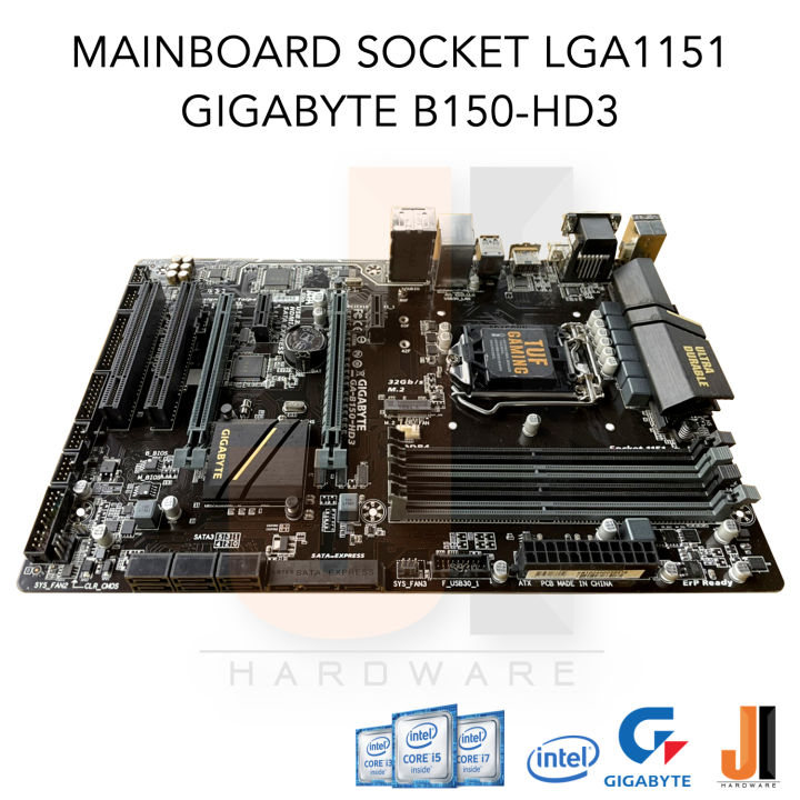 mainboard-gigabyte-b150-hd3-lga1151-รองรับ-core-i-gen-6xxx-และ-gen-7xxx-มือสองสภาพดีมีการรับประกัน