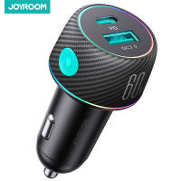 Joyroom 2-In-1 60W Pengecas Kereta Cepat PD 30W QC3.0 30W PPS 25W USB เร็วสุดๆอะแดปเตอร์สำหรับ Samsung Xiaomi