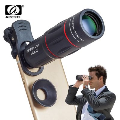 APEXEL 18X Telescope Zoom lens Monocular Mobile Phone camera Lenses for iPhone Samsung Smartphones for Camping hunting Sports