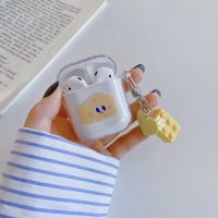 【Sell-Well】 One Retail เคสหูฟังลายการ์ตูนชีสน่ารัก For1 2 3 TPU นิ่มครอบหูฟังสำหรับ Air Pods Pro กล่องชาร์จกระเป๋า