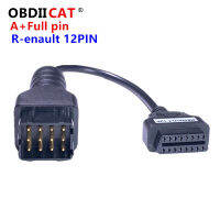 Quanlity 12Pin 16pin Full Pin OBD2 OBD II Connector Adapter 12 Pin รถสายวินิจฉัย16 PIN สำหรับ Renult