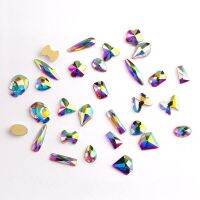 100Pcs Crystal AB High Quality Fashion Glass Stone Clothing 3D Decoration Flatback Beads For Wedding Personality Design Beads Beads