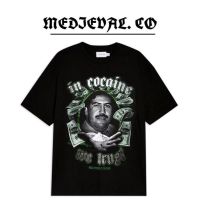 คำแนะนำยอดนิยม NewPablo เสื้อยืด ลาย ESCOBAR VINTAGE FACE NARCOS FILM สีดํา สําหรับผู้ชาย ผู้หญิง 30S