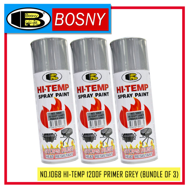 Bosny Spray Paint No. 1068 HITEMP PRIMER GRAY (Singles) Lazada PH