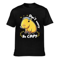 Novelty Tshirts Capybara Love Don’T Worry Be Capy Funny Pattern Printed Tee