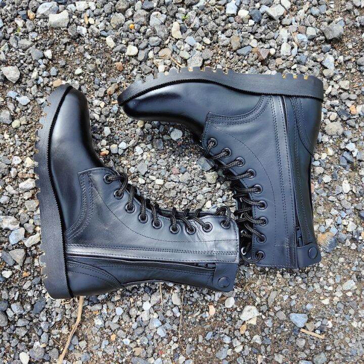 combat-boots-รองเท้าคอมแบท-รุ่นพื้นเรือ-มีซิป-สูง9นิ้ว