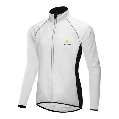 WOSAWE Men MTB Road Bike Bicycle Jackets Breathable Reflective Cycling Jackets Long Sleeve Windproof Outdoor Sports Raincoat
