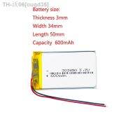 600mah 303450 3.7v Rechargeable Lipo Lithium-Ion Battery For Mp3 Mp4 Gps Electric Toy Bt Headset [ Hot sell ] ougd35