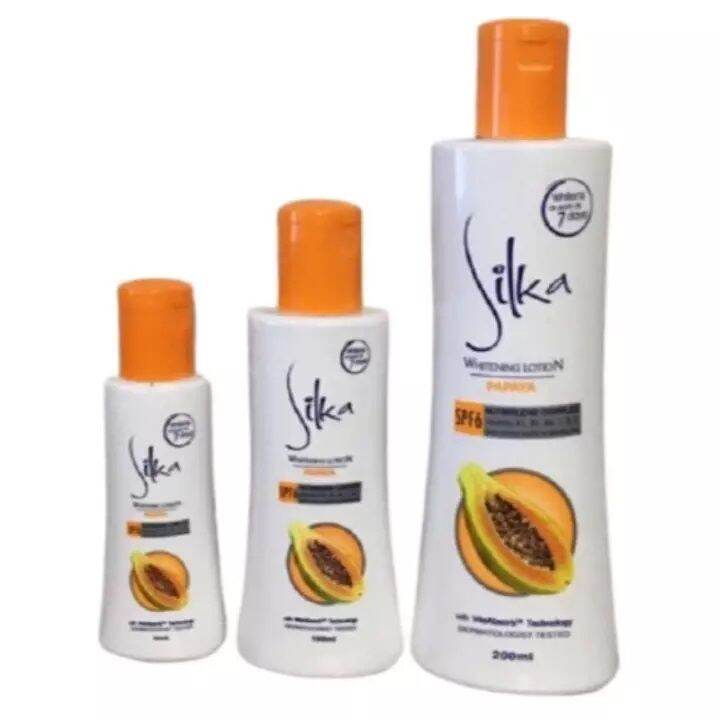 Silka Papaya Whitening Lotion 50ml / 100ml / 200ml new packaging