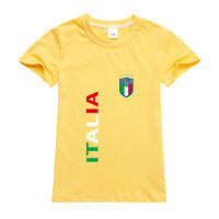 ITALIA เสื้อยืดสำหรับเด็ก,ผ้าฝ้ายน่ารักการ์ตูนแขนยาวเด็กผู้หญิงเสื้อแขนสั้นเด็กผู้ชาย0000ฤดูร้อน