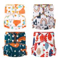 Happyflute Heavy Wetter AI2 Snap Insert Bamboo Cotton&amp;Velour OS Baby Napp 1Pcs Pack Waterproof Night Diaper