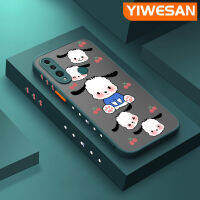 YIWESAN เคสสำหรับ Huawei Y9ชั้นหนึ่งเคส2019ลายการ์ตูนน่ารักลาย Pochacco ขอบสี่เหลี่ยมซิลิโคนนิ่มเคสกันกระแทกเคสโทรศัพท์แบบแข็งเคสป้องกันกล้องฝาปิดเลนส์เต็มตัว