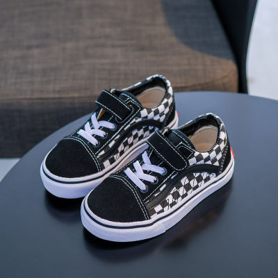 New Autumn Canvas Shoes Plaid Sneakers Children Classical Board Shoes Big Kid Sport Shoe School Shoes for Teen Girls Skate Shoes