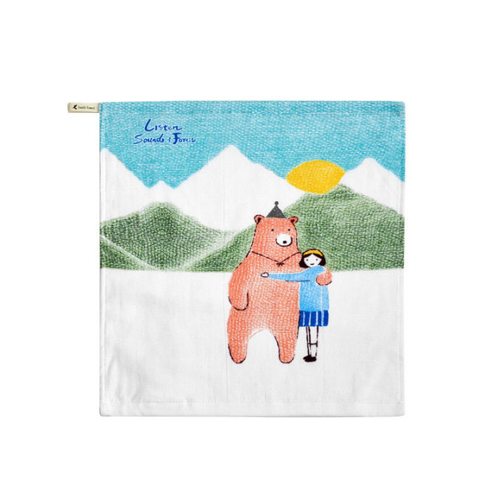 1pc-34x34cm-small-square-gauze-cotton-cartoon-animal-printed-childrens-kids-baby-face-towel