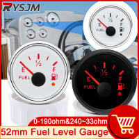 12V 24V 52Mm Universal Car Fuel Gauge พร้อมไฟเตือน13 เครื่องวัดระดับน้ำมันเชื้อเพลิงความไวสูง LED สีแดง0 ~ 190ohm 240 ~ 33ohm