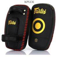 Fairtex Kick Pads KPLC6 Black-Gold light weight curved design Training MMA K1 เป้าเตะ แฟร์เท็กซ์ สีดำ-ทอง ทรงโค้ง น้ำหนักเบา สำหรับเทรนเนอร์ฝึกซ้อมนักมวย