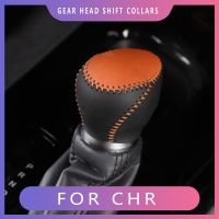 Leather AT Car Shift Knob Protection Cover For Toyota C-HR CHR 2016 - 2021 Gear Head Shift Collars Auto Interior Essories