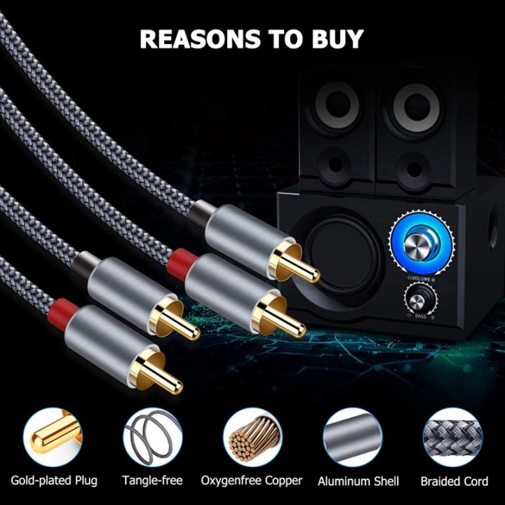 6x-rca-stereo-cable-6ft-1-8m-dual-shielded-gold-plated-2rca-male-to-2rca-male-stereo-audio-cable-for-home-theater