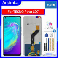 จอ LCD แบบดั้งเดิม Ansimba สำหรับหน้าจอดิจิตอลสัมผัสหน้าจอ LCD LD7 Tecno Pova แทนการประกอบสำหรับหน้าจอ LD7พร้อมเครื่องมือฟรี