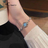 DKC เครื่องประดับ Moonstone ดาวเคราะห์สร้อยข้อมือสำหรับสาวๆ,แฟชั่นเกาหลีเรียบง่ายสีฟ้าดาวเคราะห์สร้อยข้อมือสำหรับผู้หญิงของขวัญเครื่องประดับ