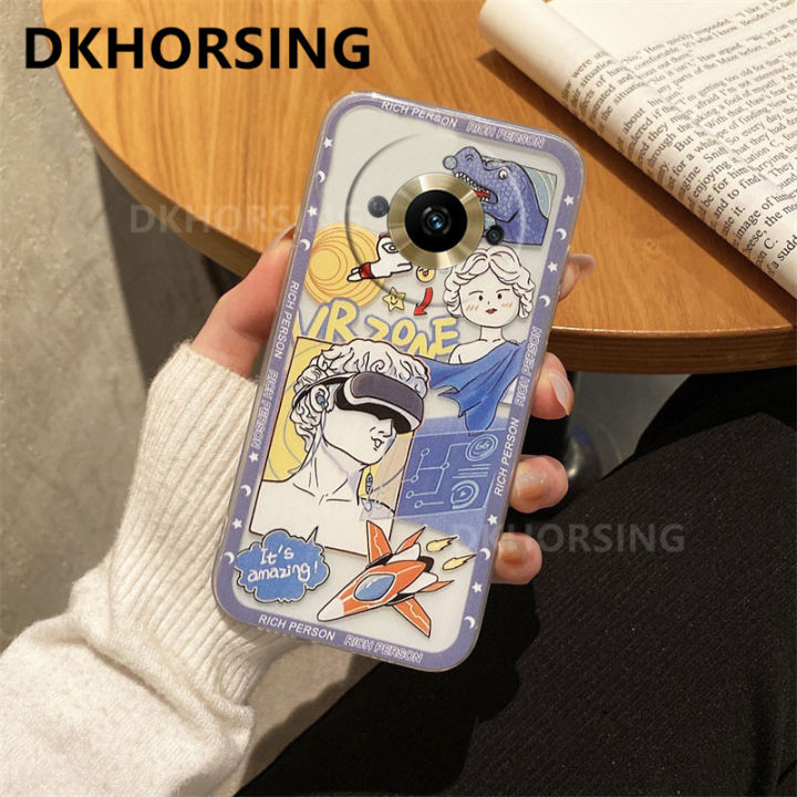 dkhorsing-เคสใสใหม่สำหรับ-realme-11-11-pro-11-pro-กราฟฟิตีลายกล้องป้องกันเคสโทรศัพท์นิ่ม-realme11ฝาครอบ-pro