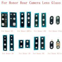 2ชิ้นเลนส์แก้วกล้องด้านหลังสำหรับ Huawei Honor 30 20 Pro 20 10i 10 9X Play 9 Lite เลนส์กระจกกล้องถ่ายรูปซ่อมเปลี่ยน