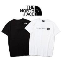 SDFDNorthFace New Style Solid Color Pure Cotton Simple Short-Sleeved Couple ins Classic Print Men Women Same Versatile