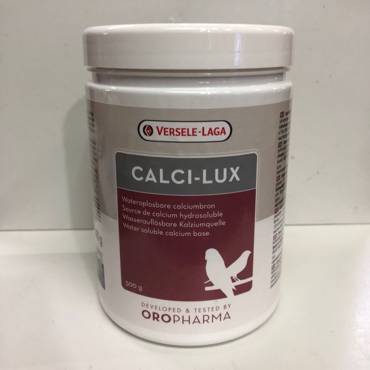 Calci Lux อาหารเสริมนก แคลเซี่ยมผงละลายน้ำคุณภาพสูง (500g), Versele Laga