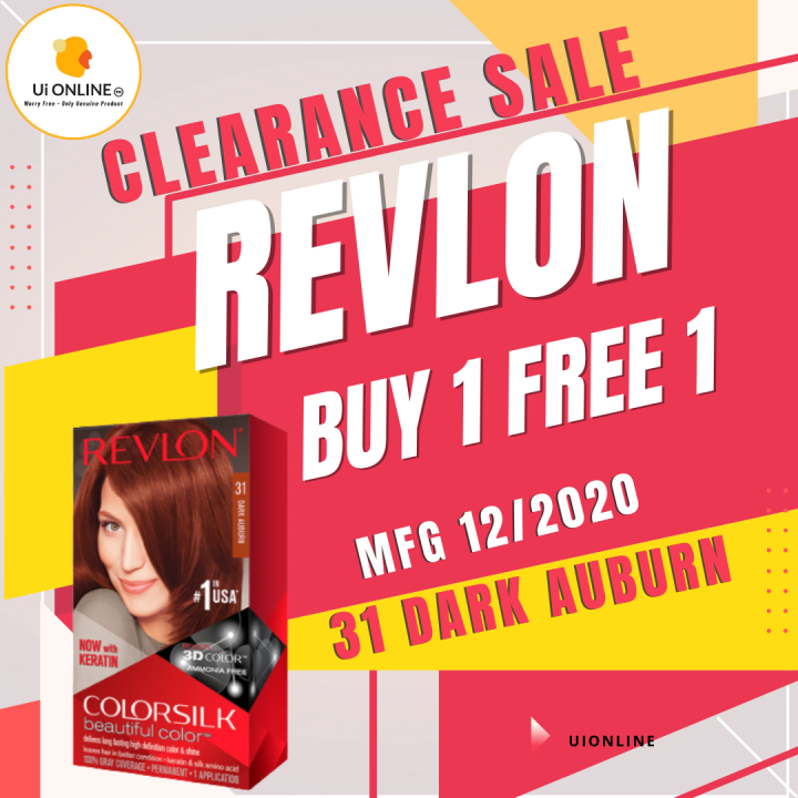 REVLON COLOR SILK HAIR COLOR (31 DARK AUBURN) *BUY 1 FREE 1 Lazada