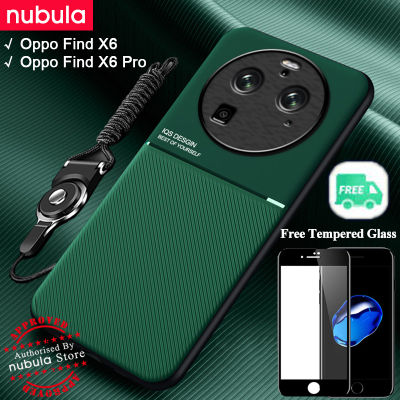 NUBULA Oppo Find X6 Pro | เคส X6หนังนิ่ม,เคสมือถือหนังนิ่มให้ความรู้สึก OPPO Find X6 Hp ตัวดูดติดรถยนต์กันกระแทกขาตั้งสายคล้องมือชุดทำความสะอาดหน้าจอฝาครอบด้านหลังสำหรับ OPPO Find X6 Pro